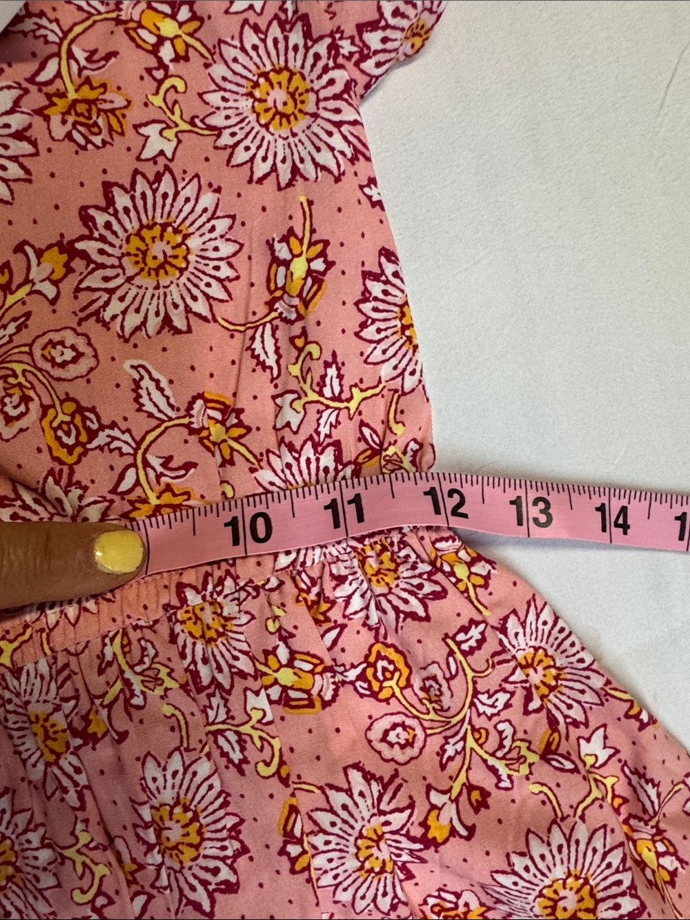 GAP Kids Pinky Floral Daisy Tie-Sleeve Casual Dress - Picture 7 of 8
